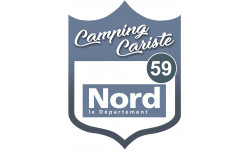 Sticker / autocollant : Camping car nord 59 - 10x7.5cm