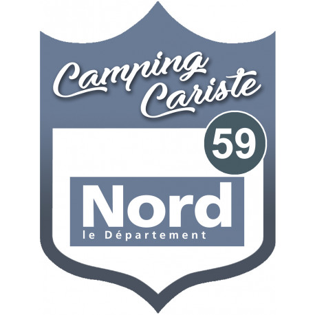 Camping car nord 59 - 20x15cm - Sticker/autocollant