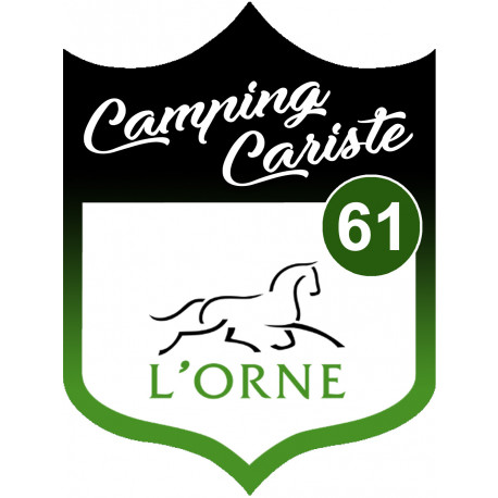 Camping car l'Orne 61 - 10x7.5cm - Sticker/autocollant