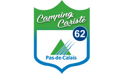 Camping car Pas de calais 62 - 10x7.5cm - Sticker/autocollant