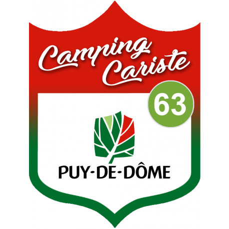 Campingcariste Puy de Dôme 63 - 15x11.2cm - Sticker/autocollant