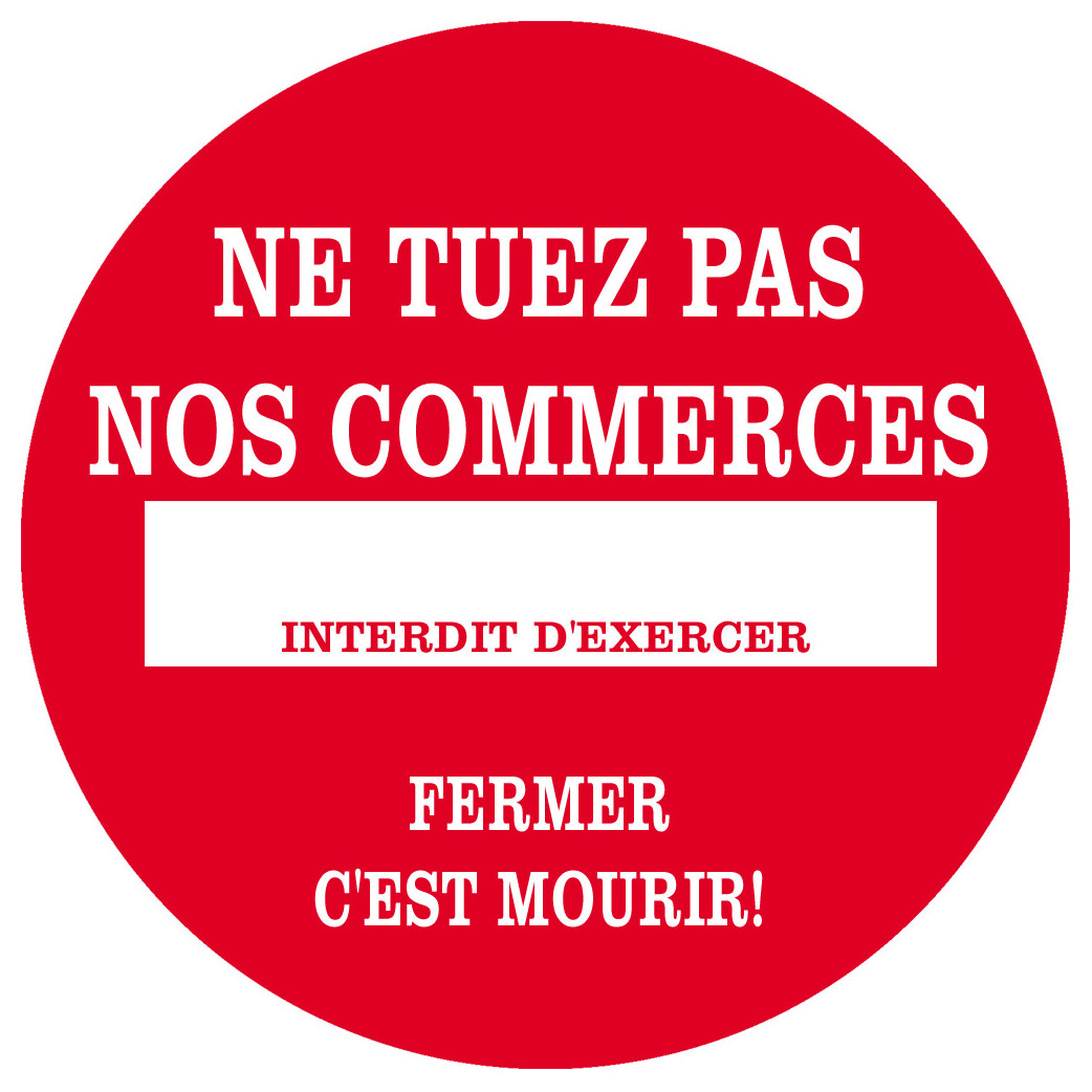 Ne tuez pas nos commerces - 20cm - Sticker/autocollant