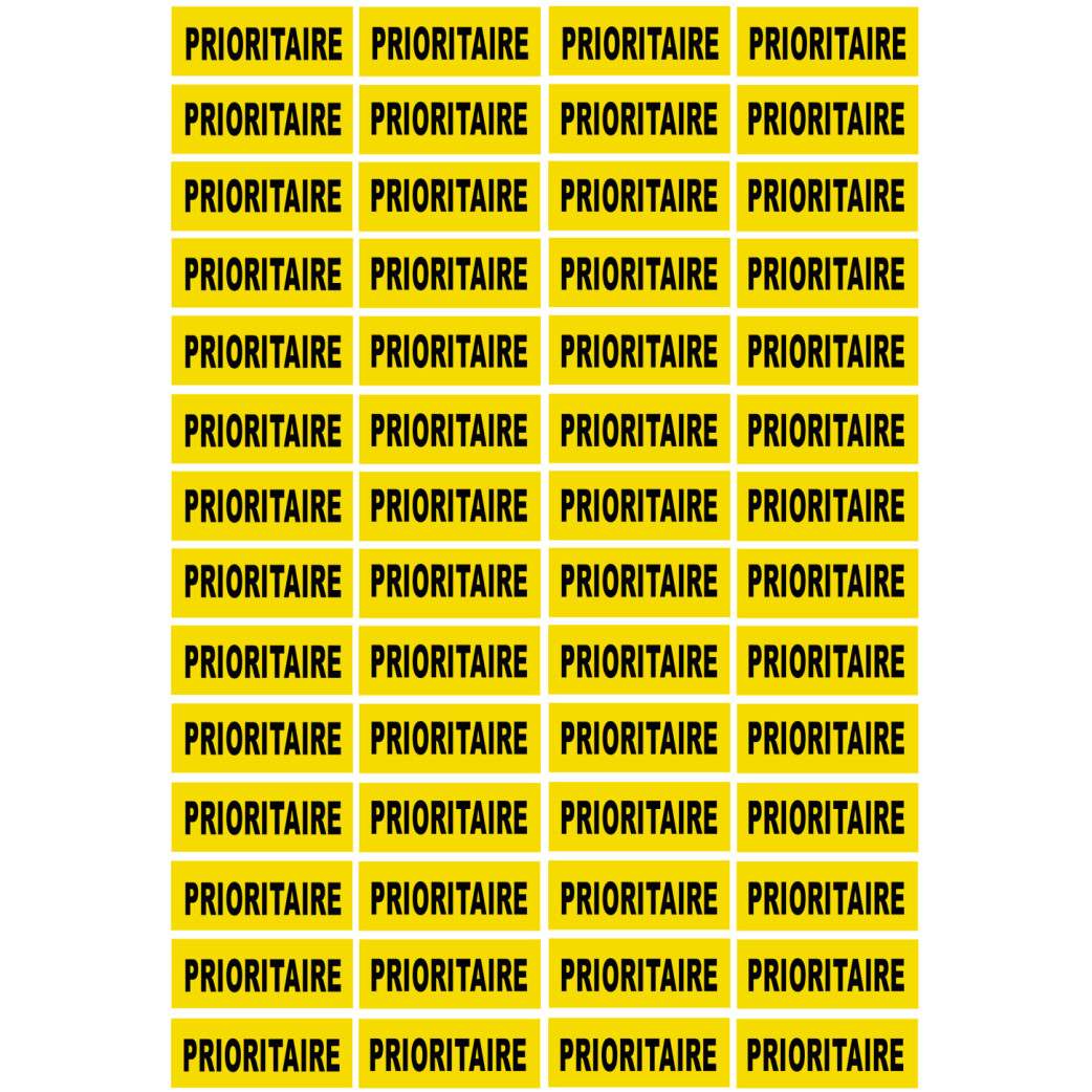 PRIORITAIRE - 56fois 4.8x2cm - Sticker/autocollant