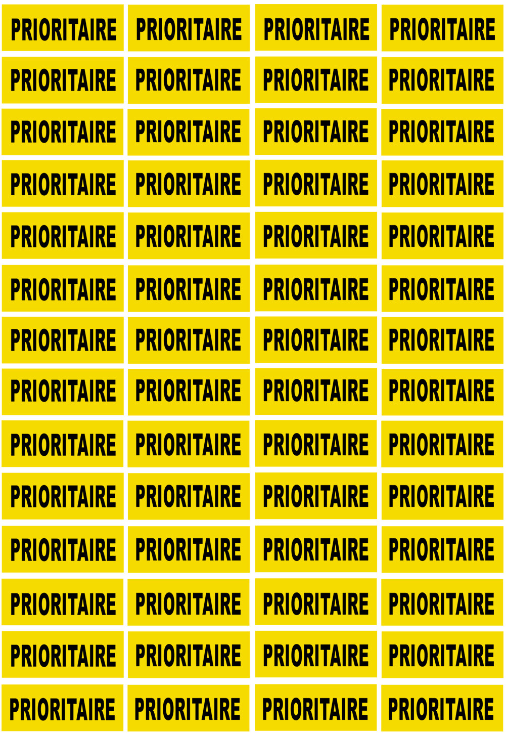 PRIORITAIRE - 56fois 4.8x2cm - Sticker/autocollant