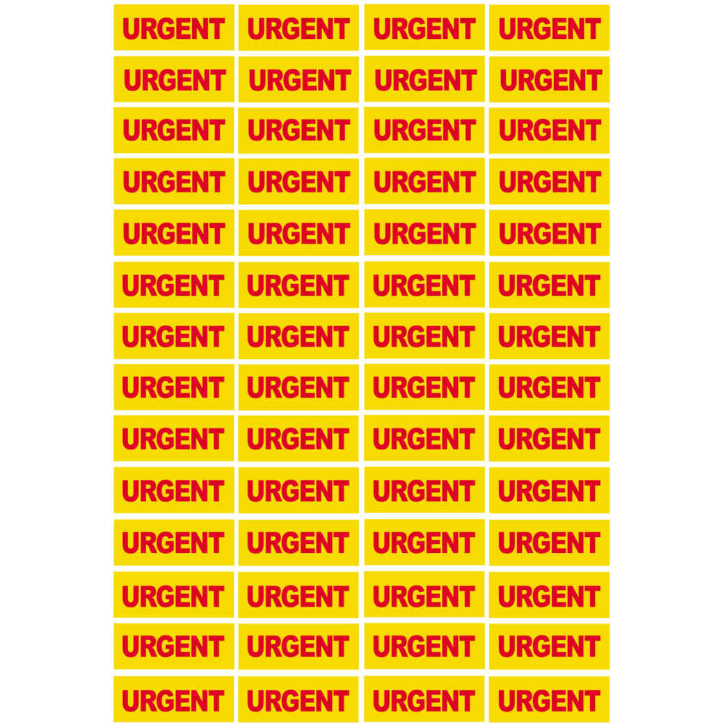 URGENT - 56fois 4.8x2cm - Sticker/autocollant