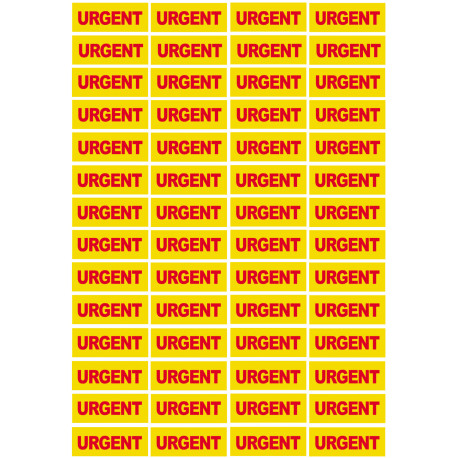 URGENT - 56 unit. 4.8x2cm - Sticker/autocollant