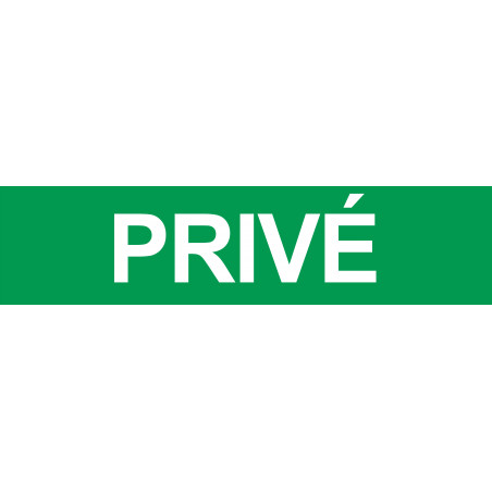 Privé vert - 15x3.5cm - Sticker/autocollant Privé vert - 15x3.5cm - Sticker/autocollant