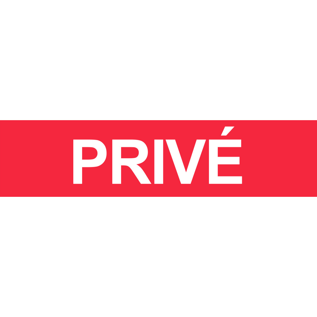 Privé rouge - 15x3.5cm - Sticker/autocollant