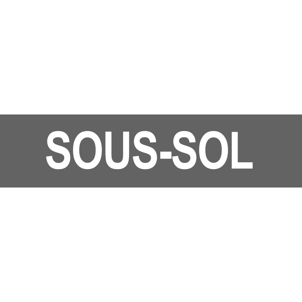 SOUS-SOL gris - 29x7cm - Sticker/autocollant
