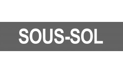 SOUS-SOL gris - 29x7cm - Sticker/autocollant