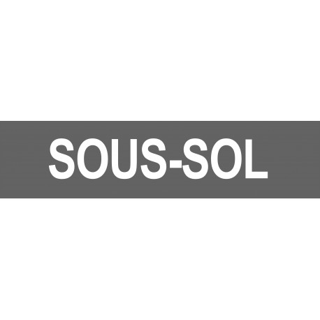 SOUS-SOL gris - 29x7cm - Sticker/autocollant