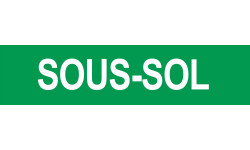 SOUS-SOL vert - 29x7cm - Sticker/autocollant