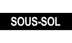SOUS-SOL noir - 29x7cm - Sticker/autocollant