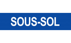 SOUS-SOL bleu - 29x7cm - Sticker/autocollant