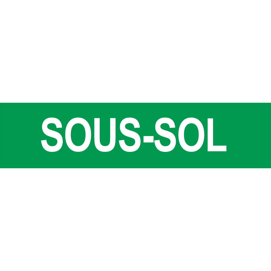 SOUS-SOL vert - 15x3.5cm - Sticker/autocollant