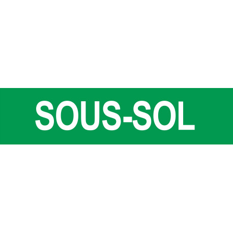 SOUS-SOL vert - 15x3.5cm - Sticker/autocollant