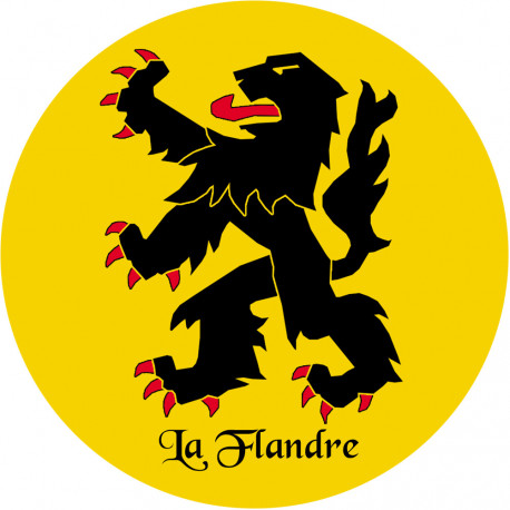 La Flandre du Nord - 5cm - Sticker/autocollant