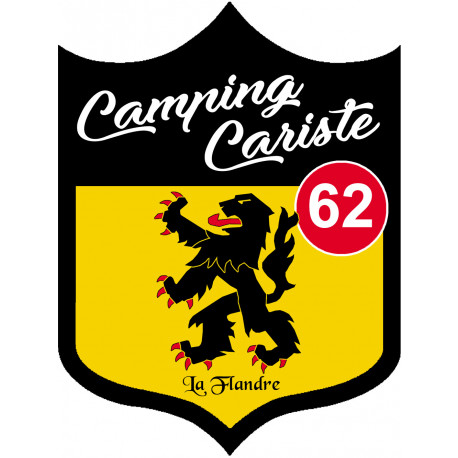Camping car Flandre 62 - 15x11.2cm - Sticker/autocollant