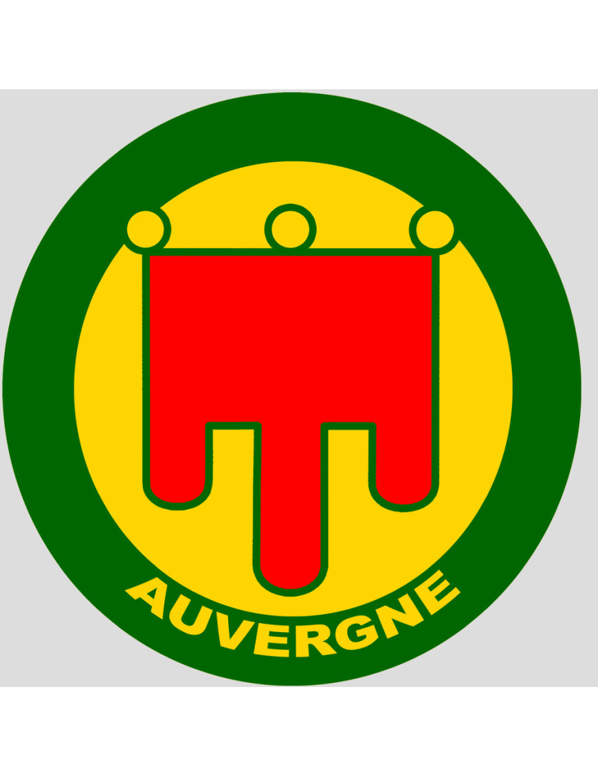 Autocollant Auvergnat – Format 5x3,6 Cm – Sticker Marque Stickers-Express, Fabriqué En France