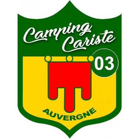 campingcariste 03 Auvergne - 10x7.5cm - Sticker/autocollant