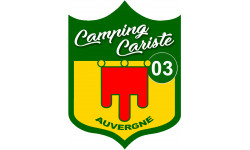 Camping car 03 l'Allier Auvergne - 20x15cm - Sticker/autocollant