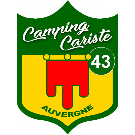 Camping car 43 la Haute Loire Auvergne - 20x15cm - Sticker/autocollant
