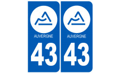 immatriculation 43 Auvergne de la Haute Loire - Sticker/autocollant