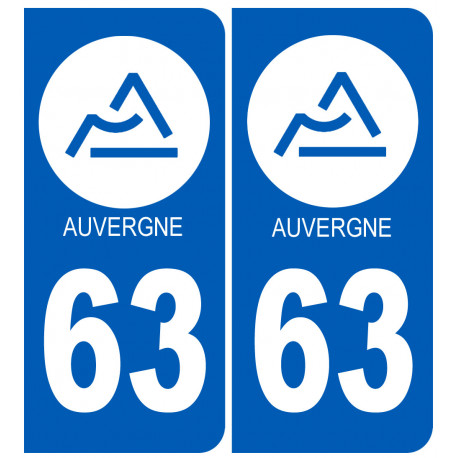 immatriculation 03 Auvergne du Puy de Dôme - Sticker/autocollant