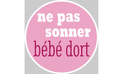 ne pas sonner bébé dort fille -15cm - Sticker/autocollant