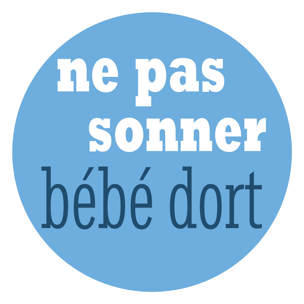 bébé dort garçon ne pas sonner - 15cm - Sticker/autocollant