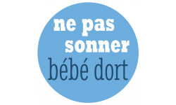 ne pas sonner bébé dort garçon - 15cm - Sticker/autocollant