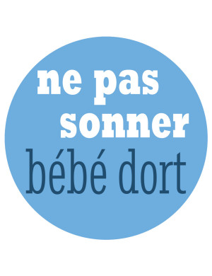 Sticker Autocollant Ne Pas Sonner Bebe Dort 10cm Stickers Express