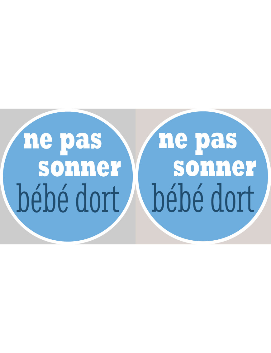 Sticker Autocollant Ne Pas Sonner Bebe Dort Garcon 2x4 5cm