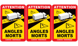 Angles morts poids lourds (3 fois 17x25cm) - Sticker/autocollant