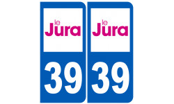 numéro immatriculation 39 (Jura) - Sticker/autocollant