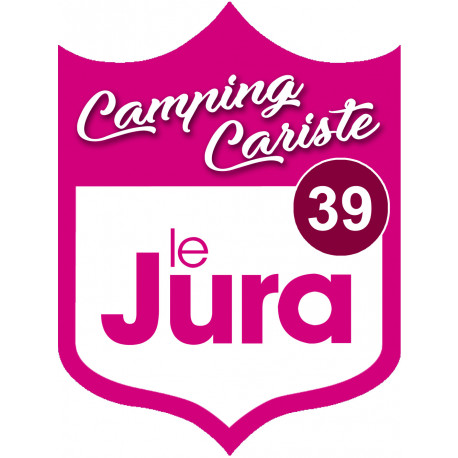 blason camping cariste Jura 39 - 10x7.5cm - Sticker/autocollant