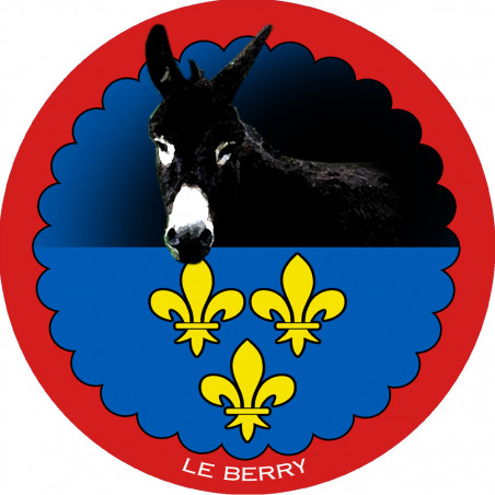 L'âne grand noir du Berry - 10 cm - Sticker/autocollant L'âne grand noir du Berry - 10 cm - Sticker/autocollant