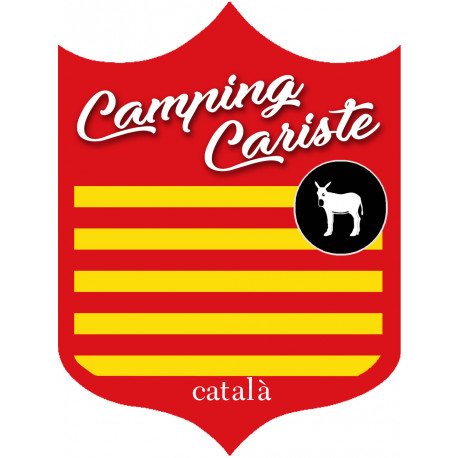 campingcariste Catalan - 15x11.2cm - Sticker/autocollant