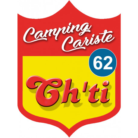 Camping cariste Ch'ti 62 - 15x11.2cm - Sticker/autocollant
