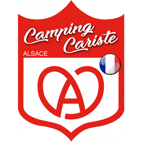 Camping cariste Alsace - 20x15cm - Sticker/autocollant