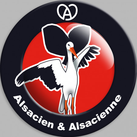 Sticker / autocollant : Alsacien & Alsacienne - 15cm