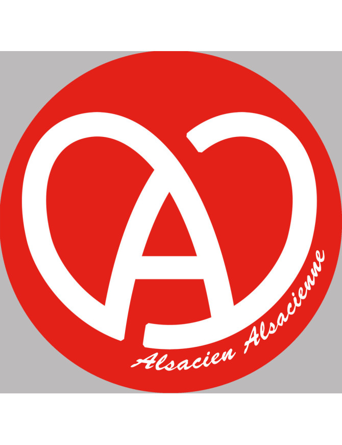 Sticker Cigogne Coeur Alsacien - Déco Régionale - Format 20x15cm - Neuf Stickers-Express