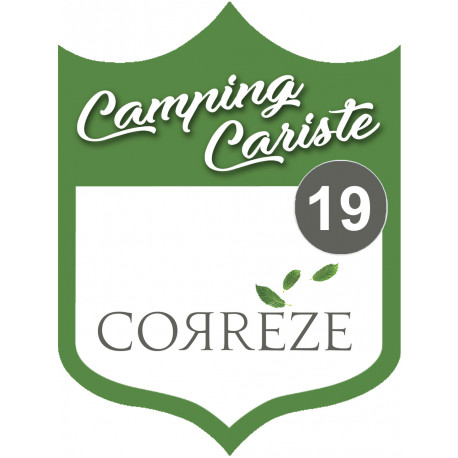 Camping car Corrèze 19 - 15x11.2cm - Sticker/autocollant