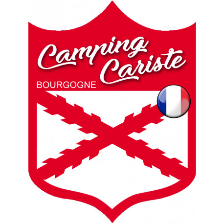 Camping cariste Bourgogne - 20x15cm - Sticker/autocollant