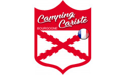 Camping cariste Bourgogne - 10x7.5cm - Sticker/autocollant