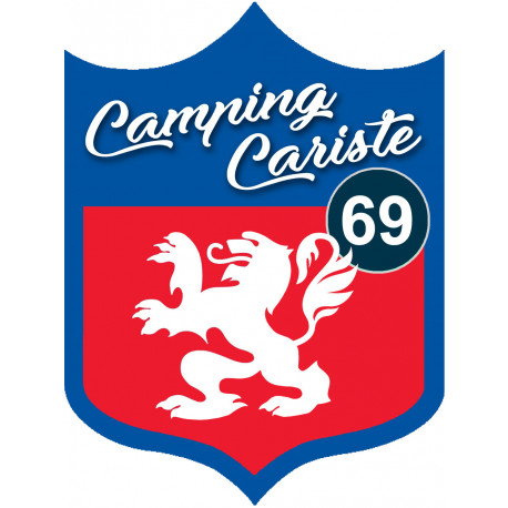 campingcariste Lyon 69 - 10x7.5cm - Sticker/autocollant