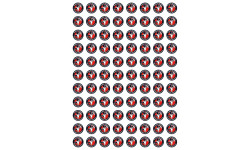 Sticker / autocollant : série 88 produits Alsacien cigogne - 2cm