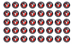 série 40 produits Alsacien cigogne - 2cm - Sticker/autocollant