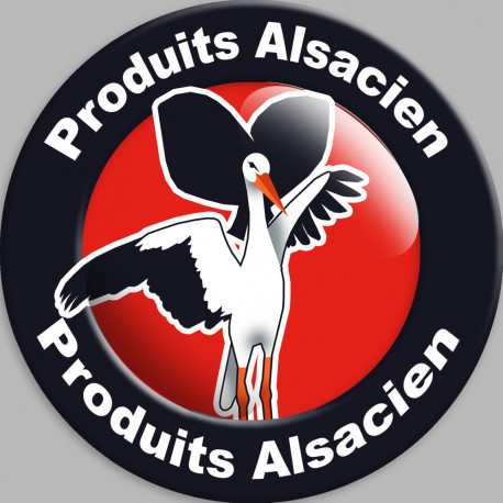 produits Alsacien cigogne - 20cm - Sticker/autocollant