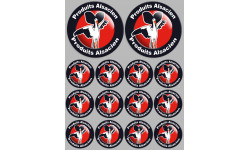 série Produits Alsacien cigogne - 2x10cm/12x5cm - Sticker/autocollant